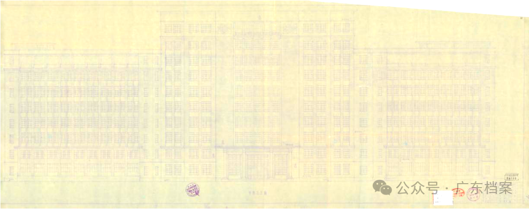 图为起义路陈列馆中座正立面（1958年）。